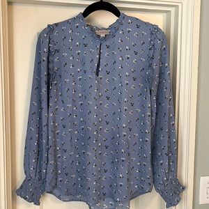 Loft Outlet Blue Floral Blouse